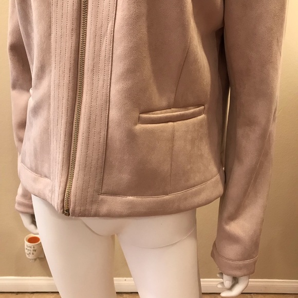 Marc New York Faux Suede Jacket Blush Taupe - Picture 12 of 14
